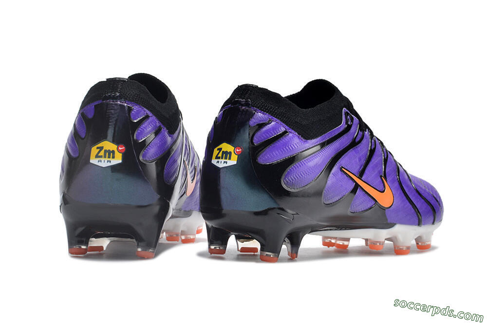 Nike Air Zoom Mercurial Vapor 15 Elite AG Low-Tops Football Boots - Purple/Black/Orange 5