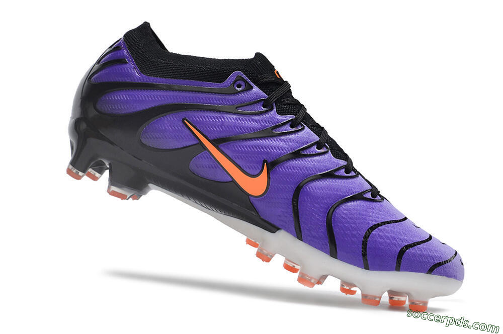 Nike Air Zoom Mercurial Vapor 15 Elite AG Low-Tops Football Boots - Purple/Black/Orange 4
