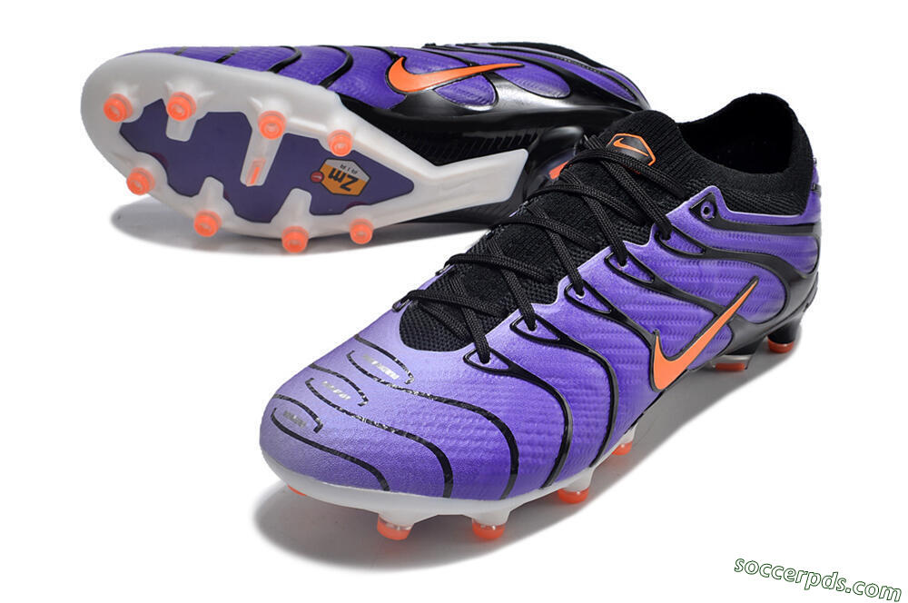 Nike Air Zoom Mercurial Vapor 15 Elite AG Low-Tops Football Boots - Purple/Black/Orange 3