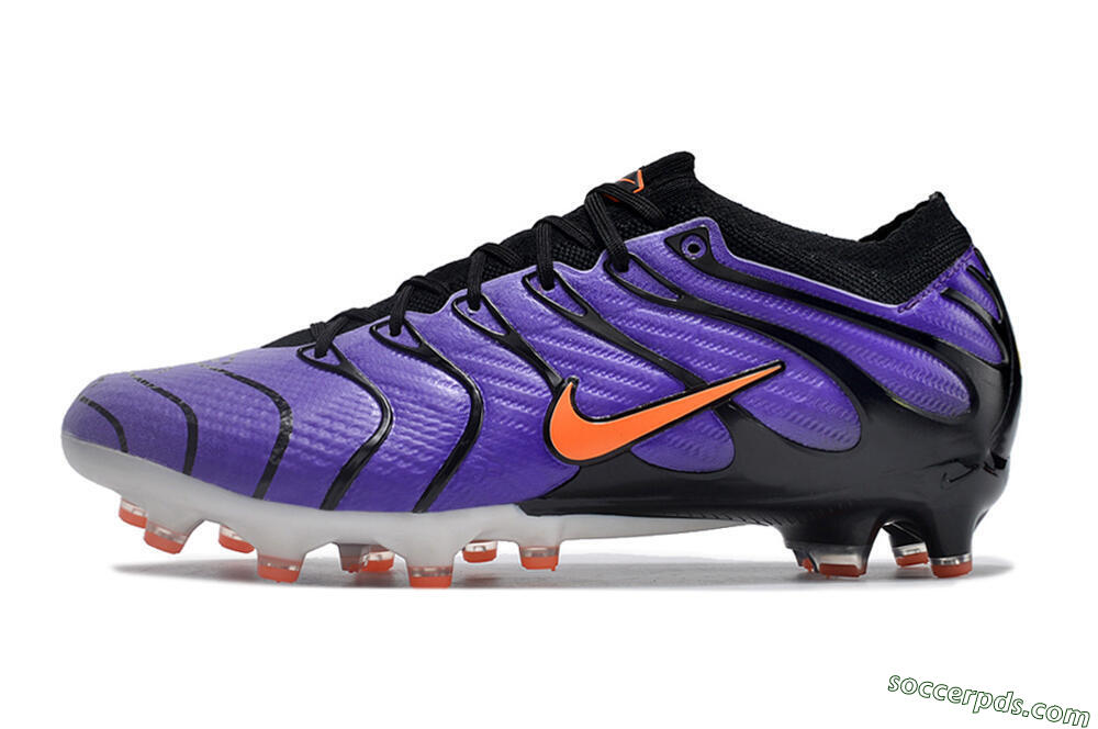 Nike Air Zoom Mercurial Vapor 15 Elite AG Low-Tops Football Boots - Purple/Black/Orange 2