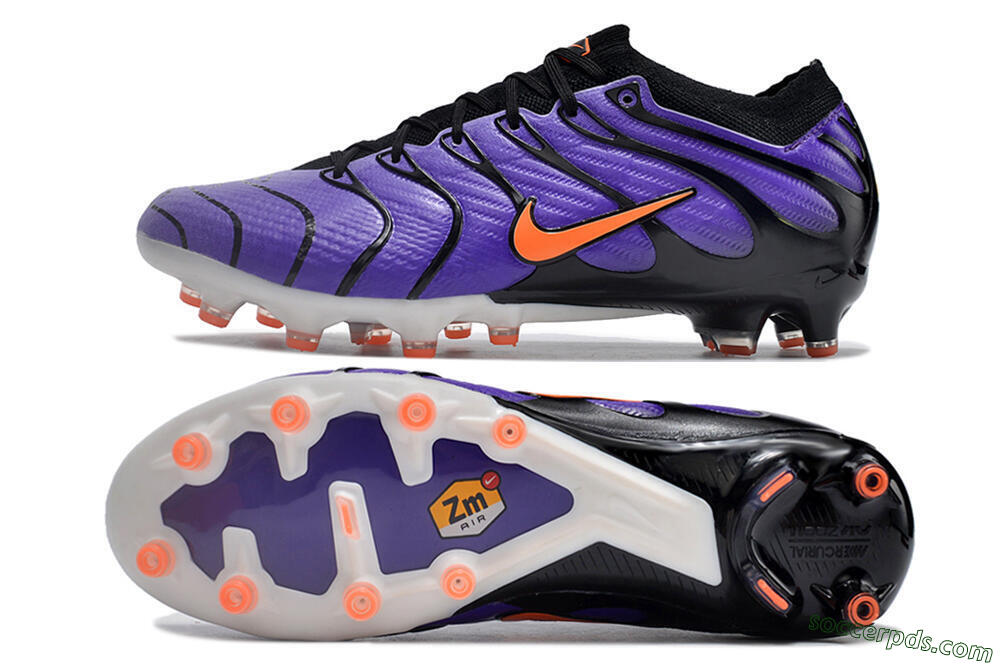 Nike Air Zoom Mercurial Vapor 15 Elite AG Low-Tops Football Boots - Purple/Black/Orange 0