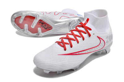 Nike Air Zoom Mercurial Superfly 9 Elite FG High-Tops Football Boots - White/Red/Silver