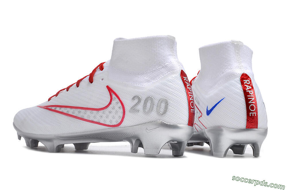 Nike Air Zoom Mercurial Superfly 9 Elite FG High-Tops Football Boots - White/Red/Silver 4