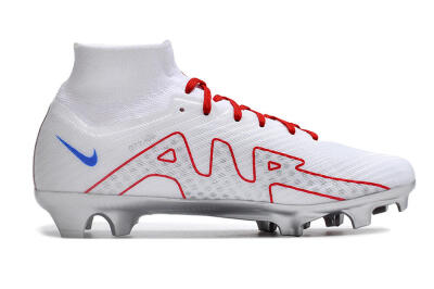 Nike Air Zoom Mercurial Superfly 9 Elite FG High-Tops Football Boots - White/Red/Silver