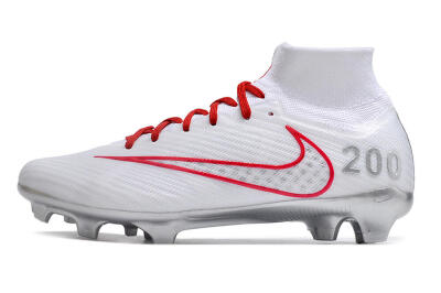 Nike Air Zoom Mercurial Superfly 9 Elite FG High-Tops Football Boots - White/Red/Silver