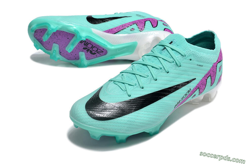 Nike Air Zoom Mercurial Vapor 14 Elite FG Low-Tops Football Boots - Blue/Purple/Black 3