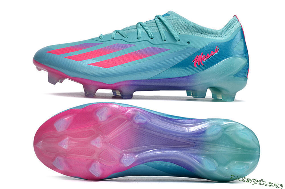 Adidas X Crazyfast.1 Messi.1 FG Low-Tops Football Boots - Blue/Pink/Purple 0