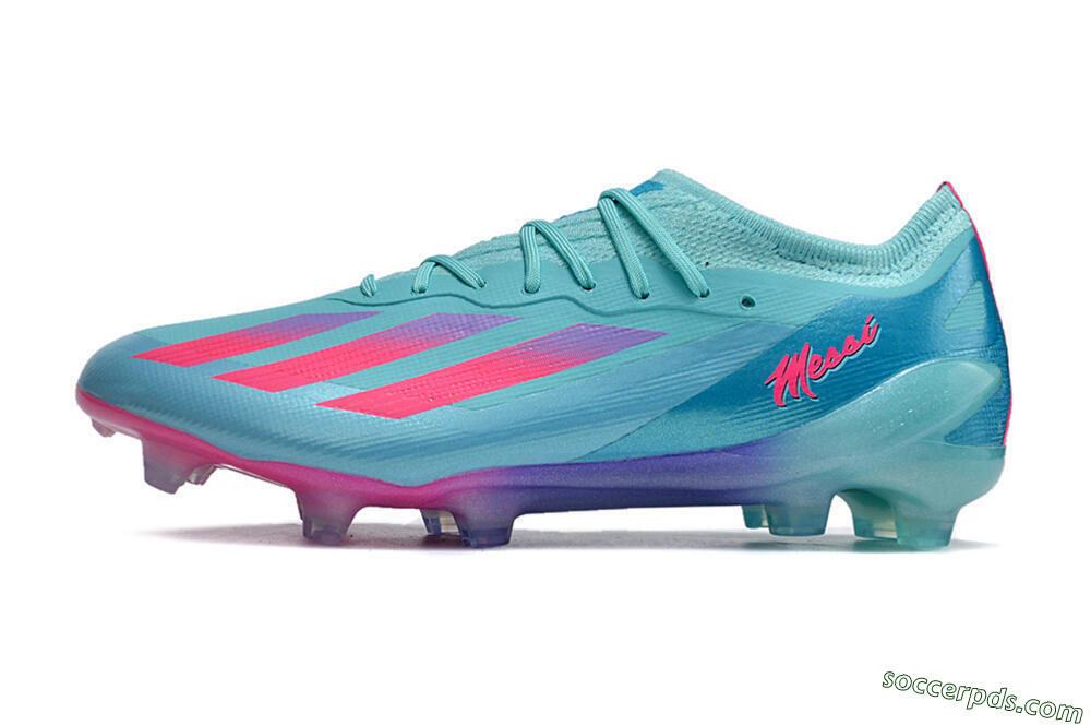 Adidas X Crazyfast.1 Messi.1 FG Low-Tops Football Boots - Blue/Pink/Purple 2