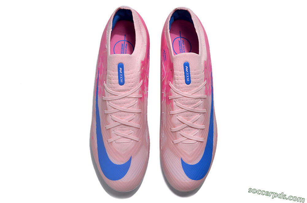 Nike Air Zoom Mercurial Vapor 15 Elite FG Low-Tops Football Boots - Beige/Pink/Blue 5