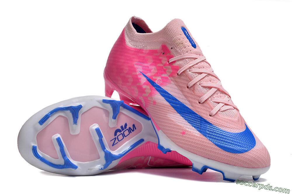Nike Air Zoom Mercurial Vapor 15 Elite FG Low-Tops Football Boots - Beige/Pink/Blue 3