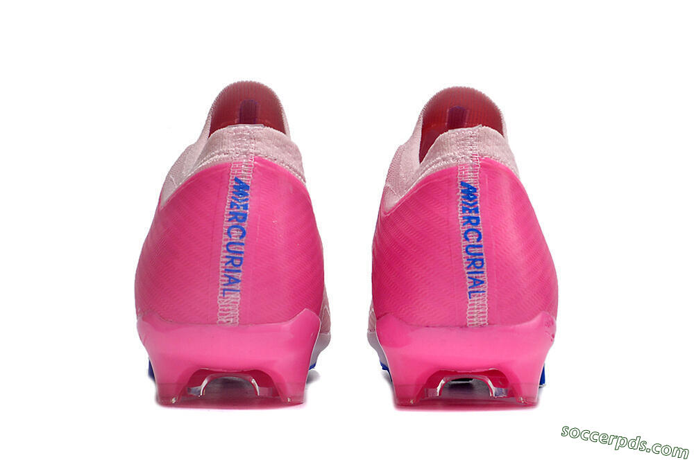 Nike Air Zoom Mercurial Vapor 15 Elite FG Low-Tops Football Boots - Beige/Pink/Blue 6