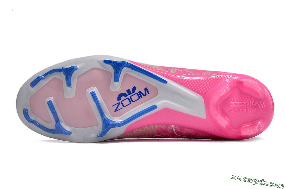 Nike Air Zoom Mercurial Vapor 15 Elite FG Low-Tops Football Boots - Beige/Pink/Blue 7