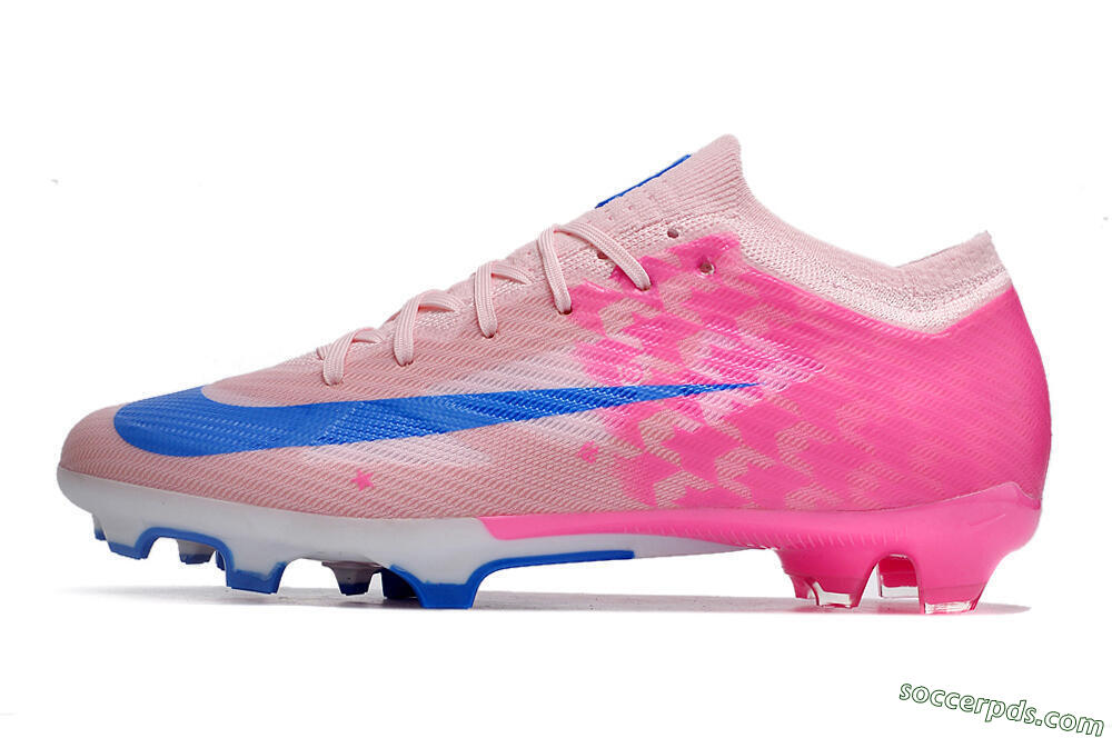 Nike Air Zoom Mercurial Vapor 15 Elite FG Low-Tops Football Boots - Beige/Pink/Blue 2