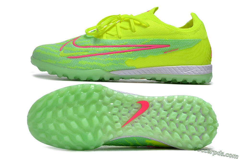 Nike Phantom GX Elite TF Low-Tops Football Shoes - Yellow/Green/Pink 0