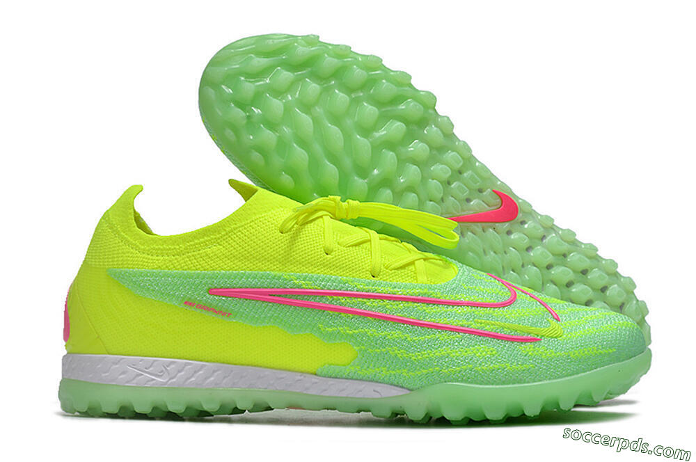 Nike Phantom GX Elite TF Low-Tops Football Shoes - Yellow/Green/Pink 1