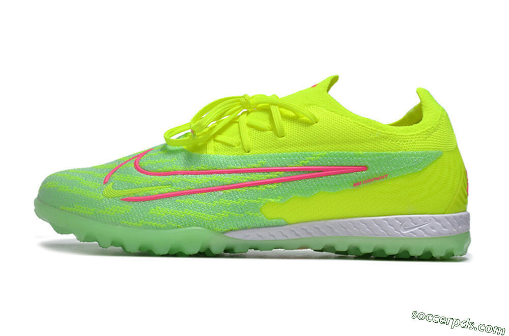 Nike Phantom GX Elite TF Low-Tops Football Shoes - Yellow/Green/Pink 2