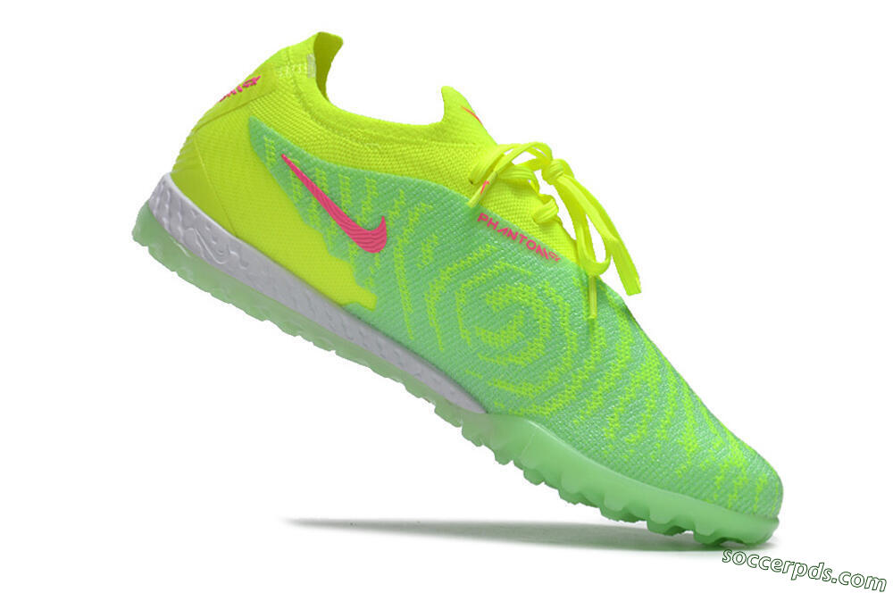 Nike Phantom GX Elite TF Low-Tops Football Shoes - Yellow/Green/Pink 4