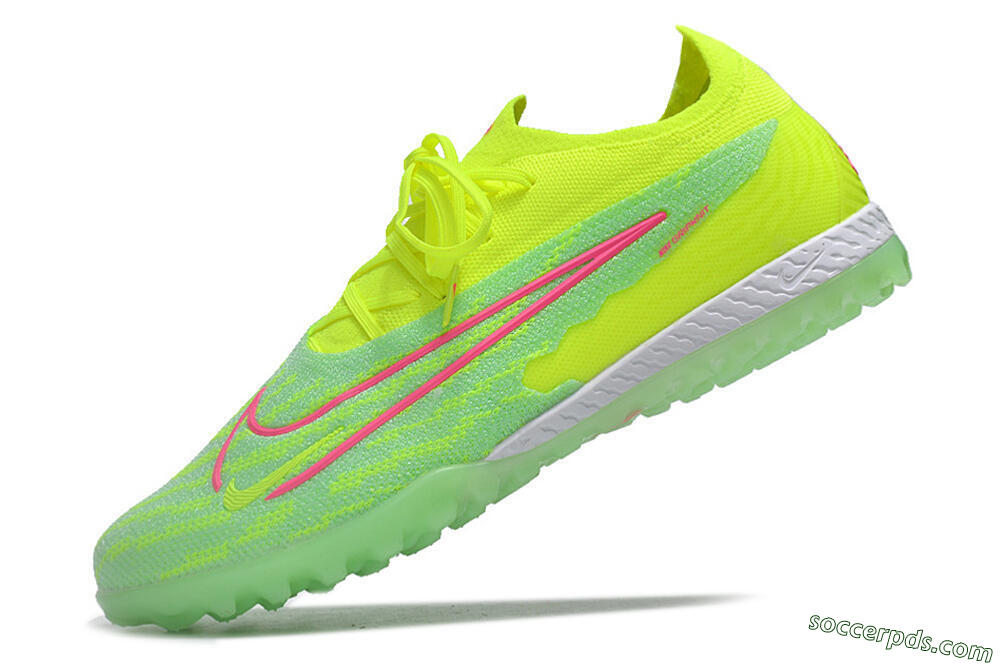 Nike Phantom GX Elite TF Low-Tops Football Shoes - Yellow/Green/Pink 5