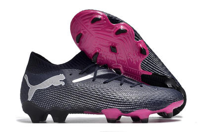 Puma Future Ultimate 2024 FG Low-Tops Football Boots - Blue/Silver/Pink
