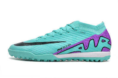 Nike Air Zoom Mercurial Vapor 15 Elite TF Low-Tops Football Shoes - Turquoise/Black/White/Purple