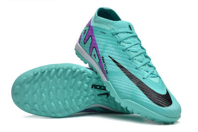 Nike Air Zoom Mercurial Vapor 15 Elite TF Low-Tops Football Shoes - Turquoise/Black/White/Purple