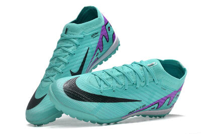 Nike Air Zoom Mercurial Vapor 15 Elite TF Low-Tops Football Shoes - Turquoise/Black/White/Purple