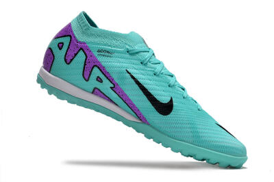 Nike Air Zoom Mercurial Vapor 15 Elite TF Low-Tops Football Shoes - Turquoise/Black/White/Purple