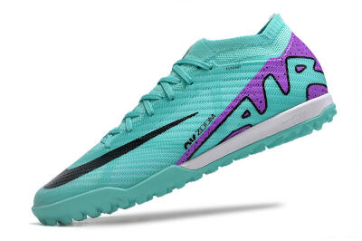 Nike Air Zoom Mercurial Vapor 15 Elite TF Low-Tops Football Shoes - Turquoise/Black/White/Purple