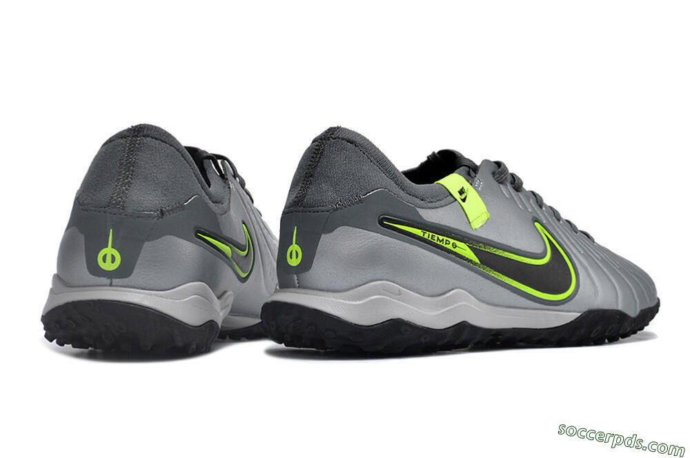 Nike Tiempo Legend X Pro TF Low-Tops Football Shoes - Silver/Black/Yellow 6