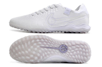 Nike Tiempo Legend X Pro TF Low-Tops Football Shoes - White/Purple