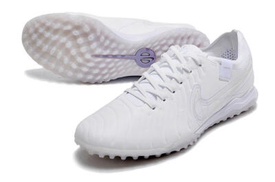Nike Tiempo Legend X Pro TF Low-Tops Football Shoes - White/Purple