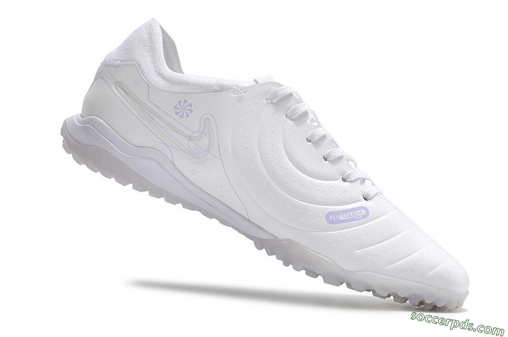 Nike Tiempo Legend X Pro TF Low-Tops Football Shoes - White/Purple 4