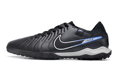 NikeTiempo Legend 10 TF Low-Tops Football Shoes - Black/Blue/White
