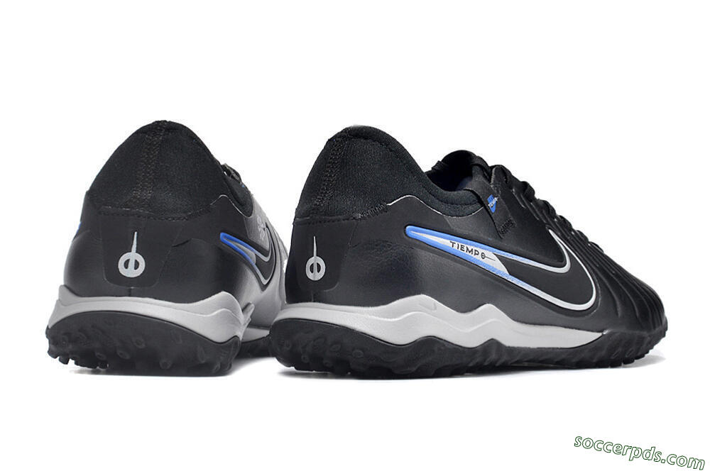 NikeTiempo Legend 10 TF Low-Tops Football Shoes - Black/Blue/White 6