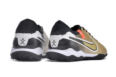 Nike Tiempo Legend 10 TF Low-Tops Football Shoes - Gold/White/Black