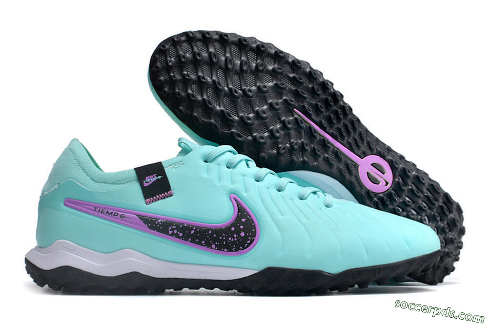 Nike Tiempo Legend 10 TF Low-Tops Football Shoes - Blue/Black/Purple 1