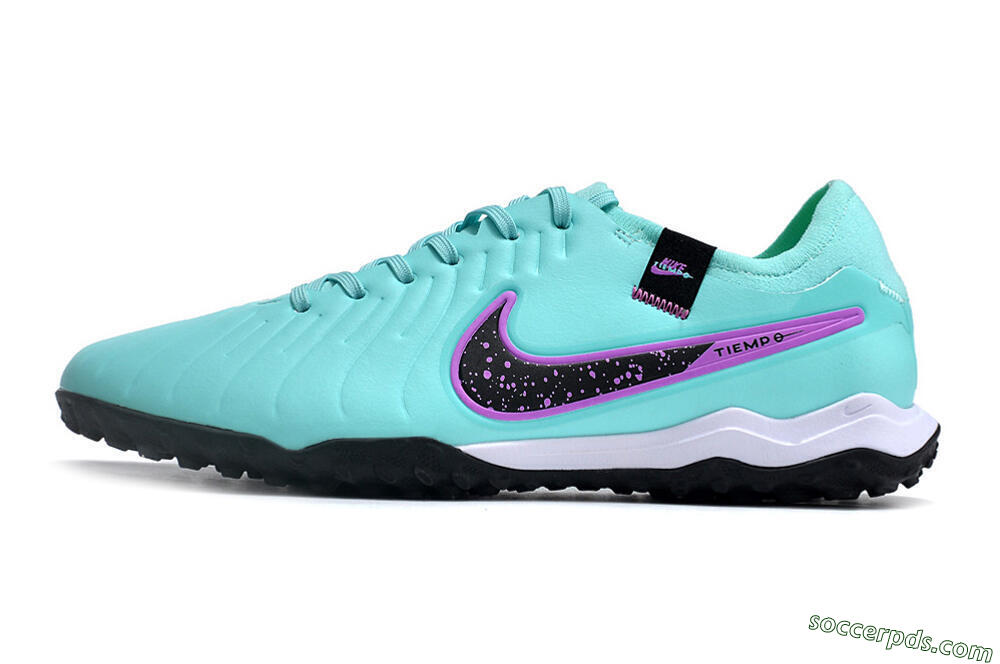 Nike Tiempo Legend 10 TF Low-Tops Football Shoes - Blue/Black/Purple 2