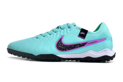 Nike Tiempo Legend 10 TF Low-Tops Football Shoes - Blue/Black/Purple