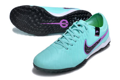 Nike Tiempo Legend 10 TF Low-Tops Football Shoes - Blue/Black/Purple