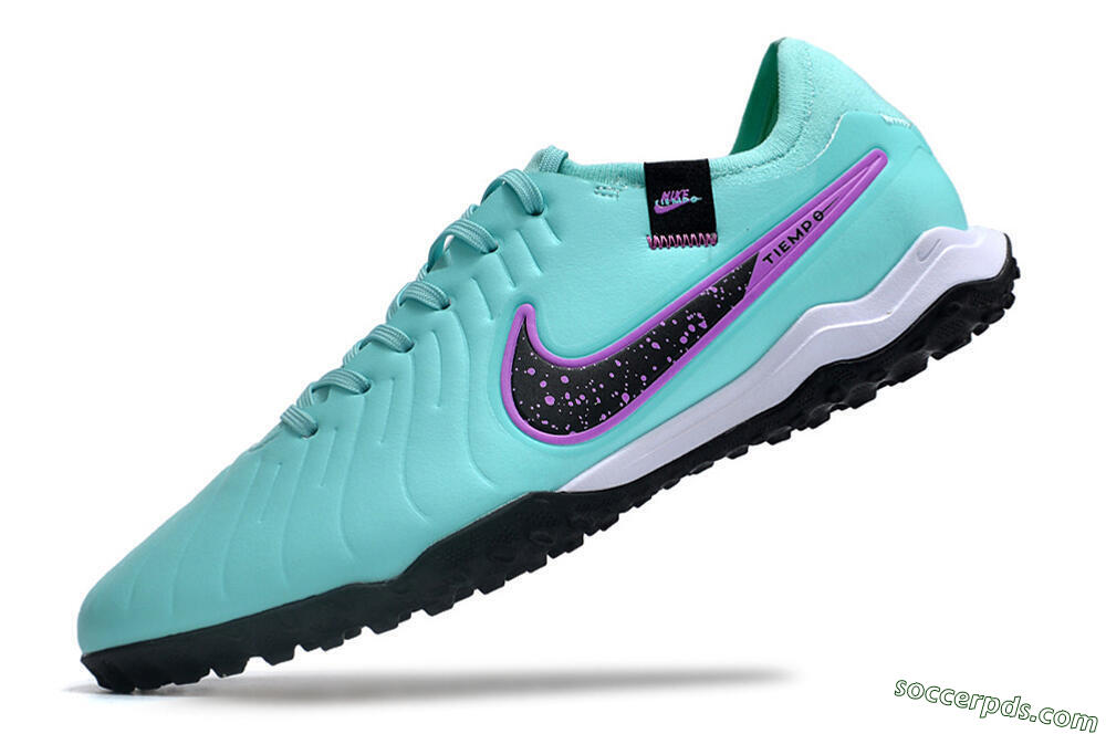 Nike Tiempo Legend 10 TF Low-Tops Football Shoes - Blue/Black/Purple 5