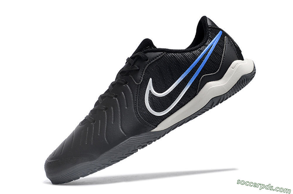 Nike Tiempo Legend 10 Academy IC Low-Tops Football Shoes - Black/White/Blue 5