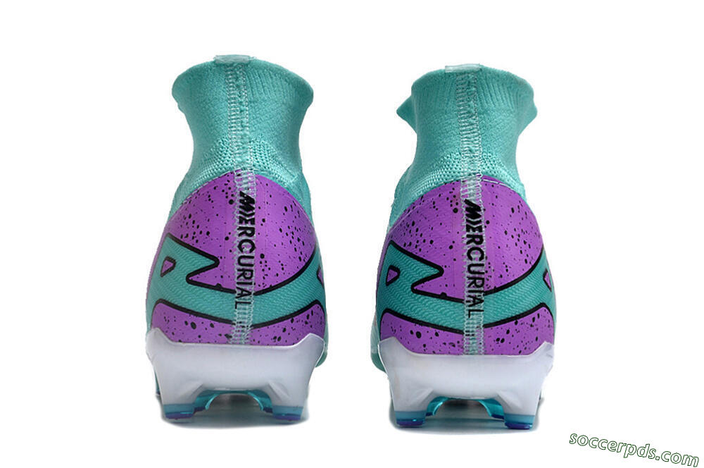 Nike Air Zoom Mercurial Superfly 9 Elite AG High-Tops Football Boots - Jade/Purple/Black 5