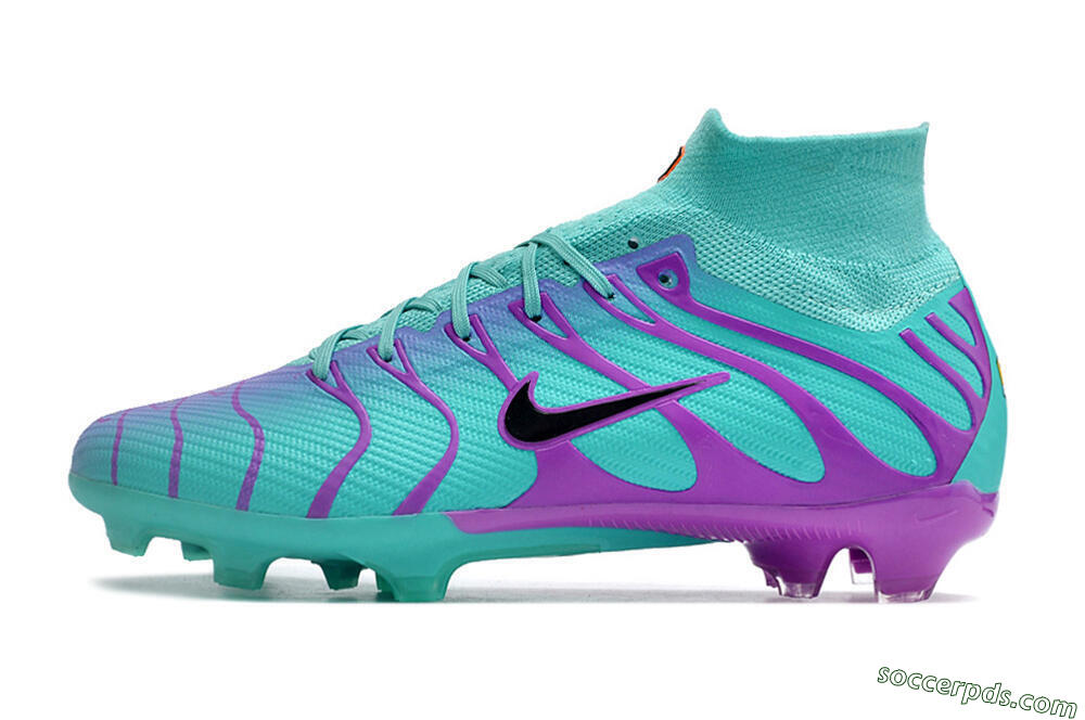 Nike Air Zoom Mercurial Superfly 9 Elite FG High-Tops Football Boots - Jade/Purple/Black 2