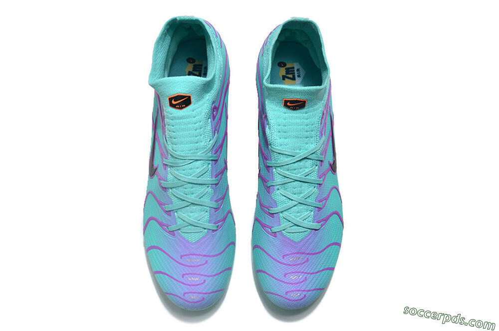 Nike Air Zoom Mercurial Superfly 9 Elite FG High-Tops Football Boots - Jade/Purple/Black 4