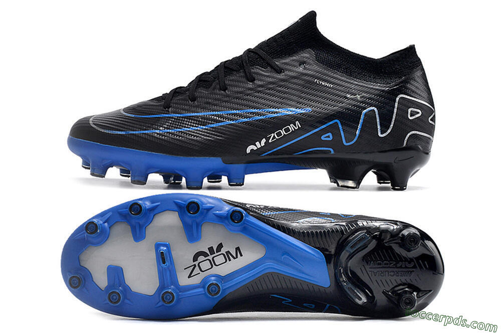 Nike Air Zoom Mercurial Vapor 15 Elite AG Low-Tops Football Boots - Black/Blue/White 0