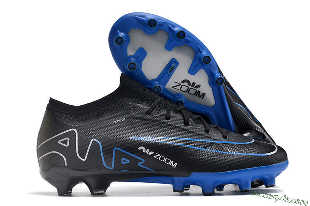 Nike Air Zoom Mercurial Vapor 15 Elite AG Low-Tops Football Boots - Black/Blue/White 1