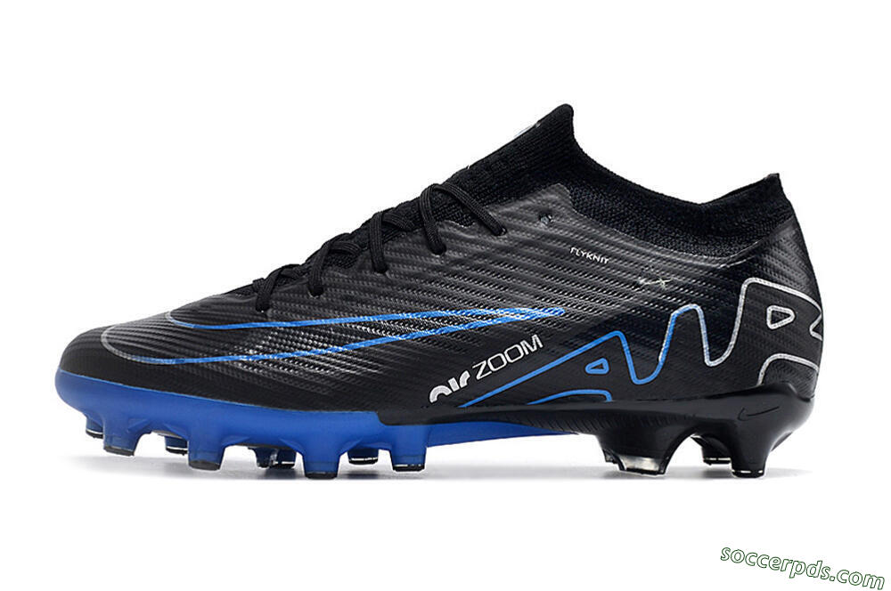 Nike Air Zoom Mercurial Vapor 15 Elite AG Low-Tops Football Boots - Black/Blue/White 2