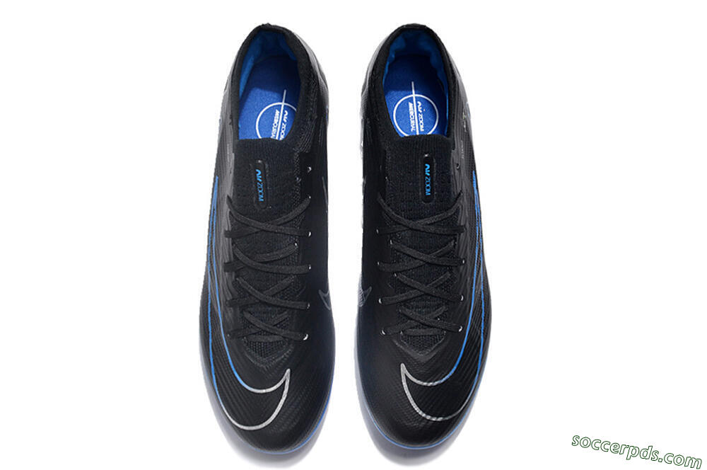 Nike Air Zoom Mercurial Vapor 15 Elite AG Low-Tops Football Boots - Black/Blue/White 4