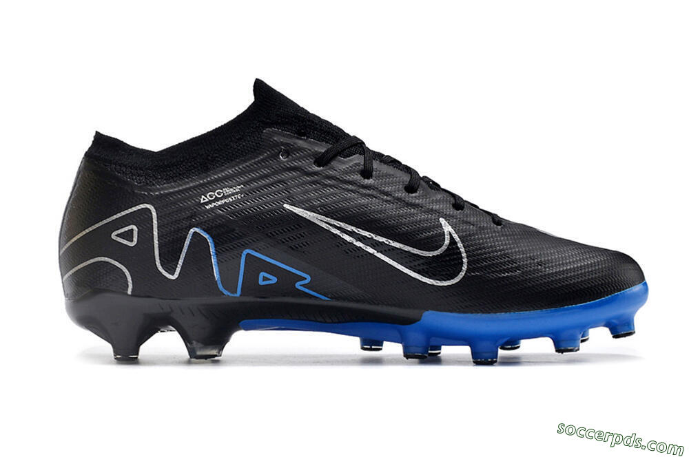 Nike Air Zoom Mercurial Vapor 15 Elite AG Low-Tops Football Boots - Black/Blue/White 7