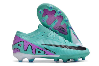 Nike Air Zoom Mercurial Vapor 15 Elite AG Low-Tops Football Boots - Jade/Purple/Black